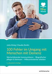 100 Fehler im Umgang mit Menschen mit Demenz König, Jutta/Zemlin, Claudia 9783842608443