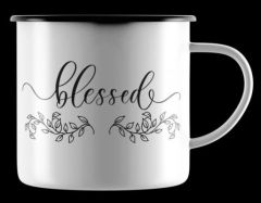 Emaille-Becher "blessed"