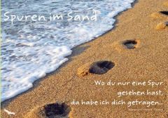 Spuren im Sand - Faltkarte