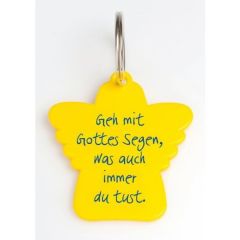 Schlüsselanhänger 'Geh mit Gottes Segen ...' - gelb