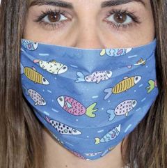 Mund-Nasen-Maske Motiv Bunte Fische
