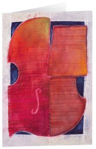 Kunstkarten 'Rote Violine' Felger, Andreas 4250454725493