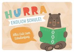 Postkarte - Hurra Endlich Schule