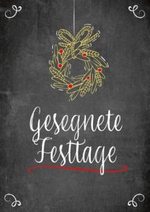 Postkarte - Gesegnete Festtage