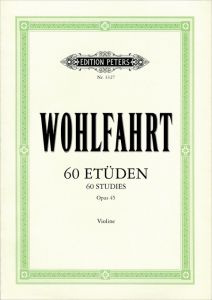 60 Etüden für Violine solo op. 45 Wohlfahrt, Franz 9790014015589