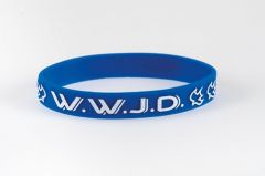 Armband "W.W.J.D. - Taube - What would Jesus do?- blau