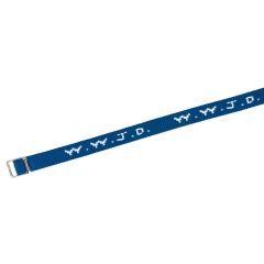 Armband "WWJD"gewebt - blau