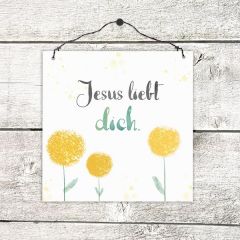 Holzschild klein - Jesus liebt dich