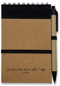 Notizbuch "Ich bin bei euch alle Tage" - schwarz