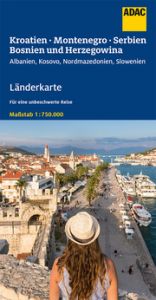 ADAC Länderkarte Kroatien, Montenegro, Serbien, Bosnien u. Herzegowina 1:750.000  9783826426056