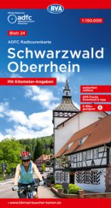 ADFC-Radtourenkarte 24 Schwarzwald Oberrhein 1:150.000, reiß- und wetterfest, E-Bike geeignet, GPS-Tracks Download, mit Bett+Bike Symbolen, mit Kilometer-Angaben Allgemeiner Deutscher Fahrrad-Club e V (ADFC)/BVA BikeMedia GmbH 9783969901359