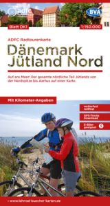 ADFC-Radtourenkarte DK1 Dänemark/Jütland Nord 1:150.000, reiß- und wetterfest, E-Bike geeignet, GPS-Tracks Download, mit Bett+Bike Symbolen, mit Kilometer-Angaben Allgemeiner Deutscher Fahrrad-Club e V (ADFC)/BVA BikeMedia GmbH 9783969901595