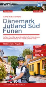 ADFC-Radtourenkarte DK2 Dänemark/Jütland Süd/ Fünen 1:150.000, reiß- und wetterfest, E-Bike geeignet, GPS-Tracks Download, mit Bett+Bike Symbolen, mit Kilometer-Angaben Allgemeiner Deutscher Fahrrad-Club e V (ADFC)/BVA BikeMedia GmbH 9783969901601