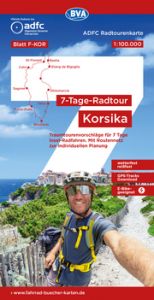 ADFC-Radtourenkarte F-KOR 7-Tage-Radtour Korsika, 1:100.000, reiß- und wetterfest, E-Bike geeignet, GPS-Tracks Download, mit Kilometerangaben Allgemeiner Deutscher Fahrrad-Club e V (ADFC)/BVA BikeMedia GmbH 9783969902486