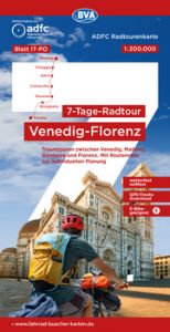 ADFC-Radtourenkarte IT-PO 7-Tage-Radtour Venedig-Florenz, 1:200.000, reiß- und wetterfest, E-Bike-geeignet, GPS-Tracks Download, mit Kilometerangaben Allgemeiner Deutscher Fahrrad-Club e V (ADFC)/BVA BikeMedia GmbH 9783969902455