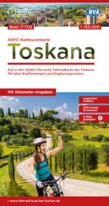 ADFC-Radtourenkarte IT-TOS Toskana 1:150.000, reiß- und wetterfest, E-Bike geeignet, GPS-Tracks Download, mit Bett+Bike Symbolen, mit Kilometer-Angaben Allgemeiner Deutscher Fahrrad-Club e V (ADFC)/BVA BikeMedia GmbH 9783969901823