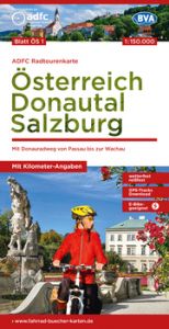 ADFC-Radtourenkarte ÖS1 Österreich Donautal Salzburg 1:150:000, reiß- und wetterfest, E-Bike geeignet, GPS-Tracks Download, mit Bett+Bike Symbolen, mit Kilometer-Angaben Allgemeiner Deutscher Fahrrad-Club e V (ADFC)/BVA BikeMedia GmbH 9783969902066