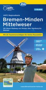 ADFC-Regionalkarte Bremen-Minden Mittelweser, 1:75.000, mit Tagestourenvorschlägen, reiß- und wetterfest, E-Bike-geeignet, GPS-Tracks Download Allgemeiner Deutscher Fahrrad-Club e V (ADFC)/BVA BikeMedia GmbH 9783969902165