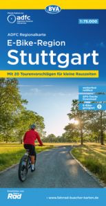 ADFC-Regionalkarte E-Bike-Region Stuttgart, 1:75.000, mit Tagestourenvorschlägen, reiß- und wetterfest, GPS-Tracks Download Allgemeiner Deutscher Fahrrad-Club e V (ADFC)/BVA BikeMedia GmbH 9783969902141