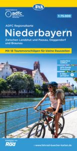 ADFC-Regionalkarte Niederbayern, 1:75.000, mit Tagestourenvorschlägen, reiß- und wetterfest, E-Bike-geeignet, GPS-Tracks Download Allgemeiner Deutscher Fahrrad-Club e V (ADFC)/BVA BikeMedia GmbH 9783969900833