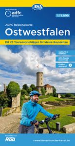 ADFC-Regionalkarte Ostwestfalen, 1:75.000, mit Tagestourenvorschlägen, reiß- und wetterfest, E-Bike-geeignet, GPS-Tracks Download Allgemeiner Deutscher Fahrrad-Club e V (ADFC)/BVA BikeMedia GmbH 9783969902332