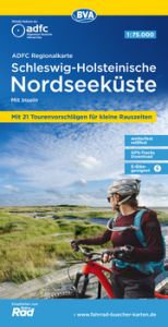 ADFC-Regionalkarte Schleswig-Holsteinische Nordseeküste mit Inseln, 1:75.000, mit Tagestourenvorschlägen, reiß- und wetterfest, E-Bike-geeignet, GPS-Tracks Download Allgemeiner Deutscher Fahrrad-Club e V (ADFC)/BVA BikeMedia GmbH 9783969902059