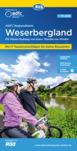 ADFC-Regionalkarte Weserbergland, 1:75.000, mit Tagestourenvorschlägen, reiß- und wetterfest, E-Bike-geeignet, GPS-Tracks Download Allgemeiner Deutscher Fahrrad-Club e V (ADFC)/BVA BikeMedia GmbH 9783969901908