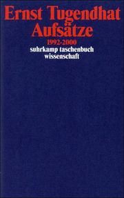 Aufsätze 1992-2000 Tugendhat, Ernst 9783518291351
