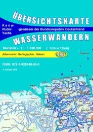 Übersichtskarte Wasserwandern Deutschland Jübermann, Erhard 9783929540000