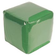 Blanko-Würfel mit Einstecktaschen einfarbig, grün, 15 cm  4055218926358