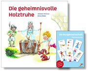 Buch 'Die geheimnisvolle Holztruhe' und Charakterkarten 'Die Burggemeinschaft' Greisser, Johannes 9783855805778