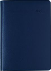Buchkalender Balacron blau 2025 - Büro-Kalender A5 - Cheftimer - 1 Tag 1 Seite - 416 Seiten - Balacron-Einband - Zettler  4006928026531