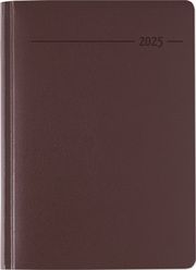 Buchkalender Balacron rot 2025 - Büro-Kalender A5 - Cheftimer - 1 Tag 1 Seite - 416 Seiten - Balacron-Einband - Zettler  4006928026524