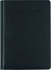 Buchkalender Balacron schwarz 2025 - Büro-Kalender A5 - Cheftimer - 1 Tag 1 Seite - 416 Seiten - Balacron-Einband - Zettler  4006928026517