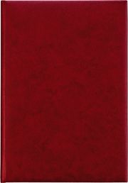 Buchkalender rot 2025 - Bürokalender 14,5x21 cm - 7 Tage auf 6 Seiten - wattierter Kunststoffeinband - Stundeneinteilung 7 - 19 Uhr - 873-0011  4006928025169