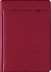 Buchkalender Tucson rot 2025 - Büro-Kalender A5 - Cheftimer - 1 Tag 1 Seite - 416 Seiten - Tucson-Einband - Zettler  4006928026586