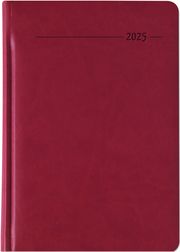 Buchkalender Tucson rot 2025 - mit Registerschnitt - Büro-Kalender A5 - 1 Tag 1 Seite - 416 Seiten - Tucson-Einband - Zettler  4006928026630