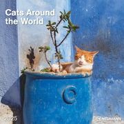 Cats Around the World 2025 - Wand-Kalender - Broschüren-Kalender - 30x30 - 30x60 geöffnet - Katzen-Kalender  4002725987945