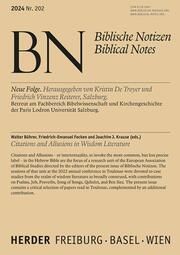 Citations and Allusions in Wisdom Literature Bührer, Walter (Prof. Dr.)/Focken, Friedrich-Emanuel/Krause, Joachim J 9783451101021