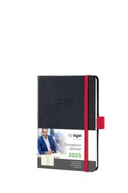 Conceptum Pure Wochenkalender A6 black-red 2025  4004360780738