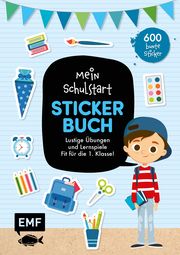 Das Stickerbuch zum Schulstart (blau)  9783745921267