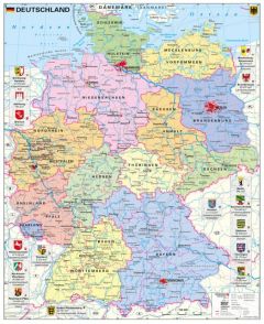 Deutschland politisch mit Wappen  9783869610283