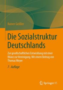 Die Sozialstruktur Deutschlands Geißler, Rainer 9783531186290