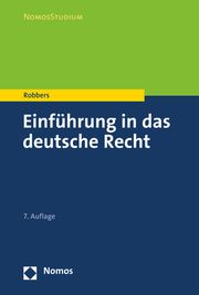 Einführung in das deutsche Recht Robbers, Gerhard 9783848758333