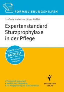 Expertenstandard Sturzprophylaxe in der Pflege Hellmann, Stefanie/Rößlein, Rosa 9783899938227