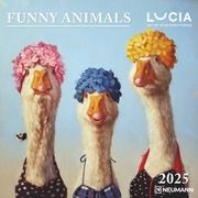 Funny Animals 2025 - Wand-Kalender - Broschüren-Kalender - 30x30 - 30x60 geöffnet Heffernan, Lucia 4002725994196