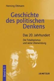 Geschichte des politischen Denkens 4 Ottmann, Henning 9783476016331