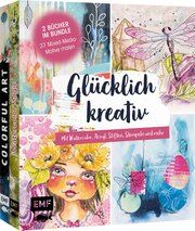 Glücklich kreativ - Zwei Bücher im Bundle: 37 Mixed-Media-Motive malen Rose, Susanne/Gomoll-Wünsche, Andrea 9783745919691