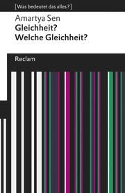 Gleichheit? Welche Gleichheit? Sen, Amartya 9783150196144