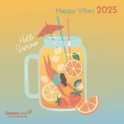 GreenLine Happy Vibes 2025 - Wand-Kalender - Broschüren-Kalender - 30x30 - 30x60 geöffnet  4002725981745